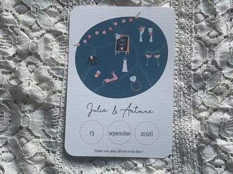 photo Save the date bleu - Mariage