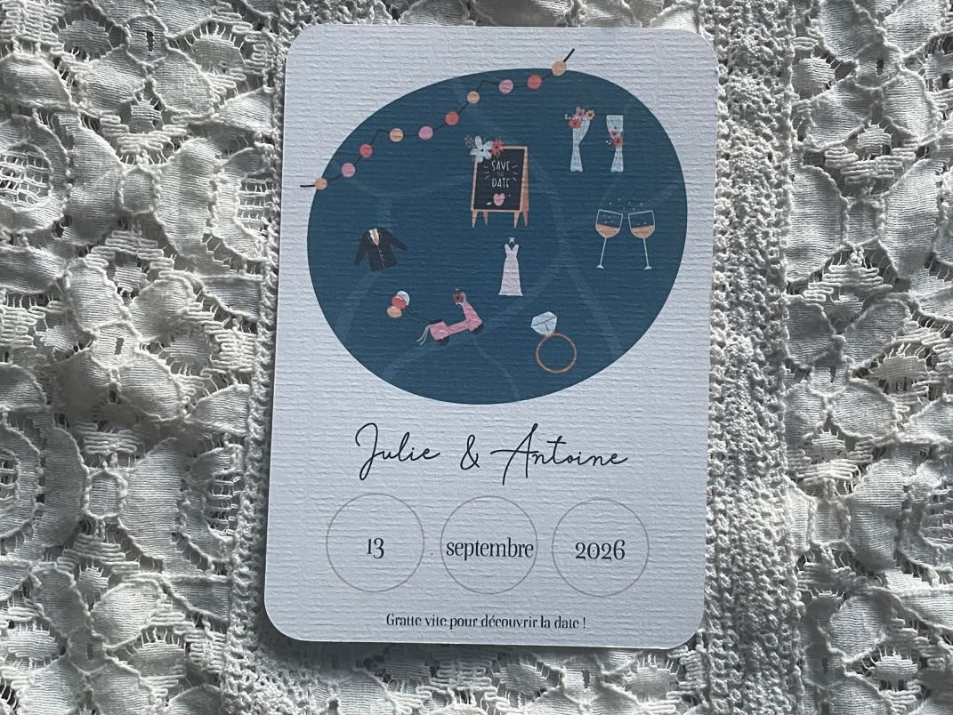 Item Save the date bleu - Mariage