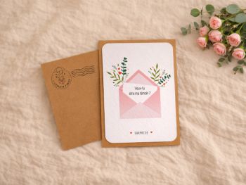 Lettre fleurie rose