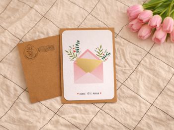 Lettre fleurie rose