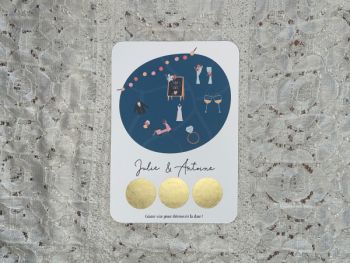 Save the date bleu - Mariage