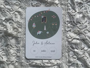 Save the date vert - Mariage