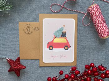 Voiture rouge de Noël
